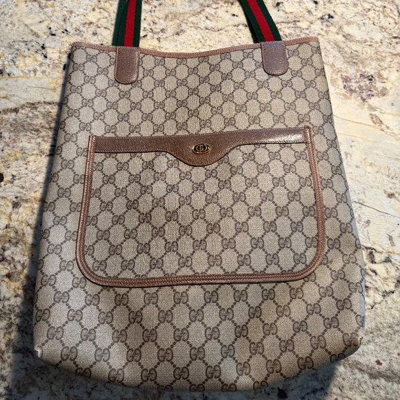 Gucci Vintage Monogram Supreme Web Sherry Line Coated Canvas Tote - Picture 1 of 12